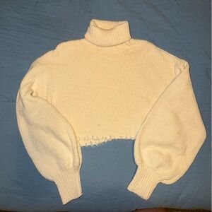 Elegant Cream Turtleneck Sweater